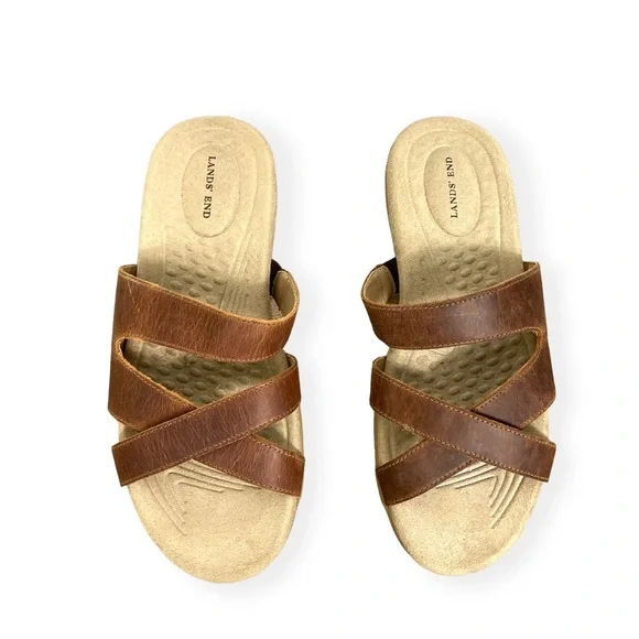 Lands' End Women's Tan Terrain Slide Sandal Size 9 - Picture 8 of 8